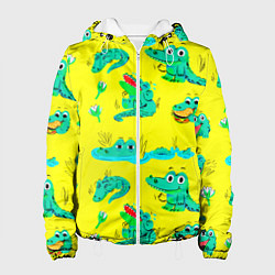 Куртка с капюшоном женская GREEN CROCODILES, цвет: 3D-белый