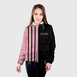 Куртка с капюшоном женская BLACKPINK HALF BLACK-PINK MINI LOGO, цвет: 3D-белый — фото 2