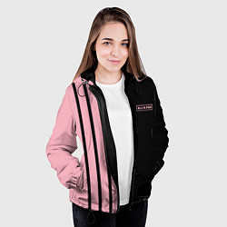 Куртка с капюшоном женская BLACKPINK HALF BLACK-PINK MINI LOGO, цвет: 3D-черный — фото 2