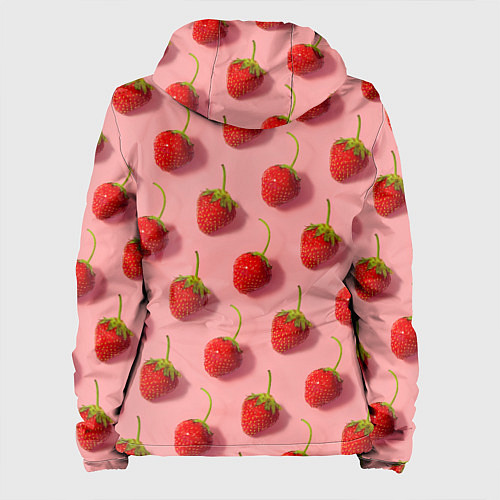 Женская куртка Strawberry Pattern / 3D-Черный – фото 2