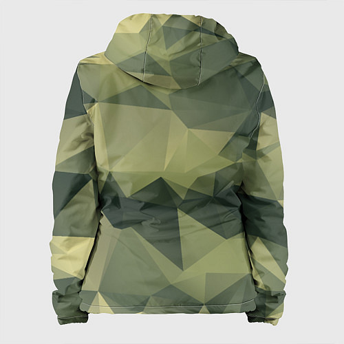 Женская куртка 3д полигоны - камуфляж / 3D-Белый – фото 2