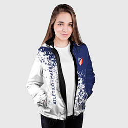Куртка с капюшоном женская Atletico madrid football sport, цвет: 3D-черный — фото 2