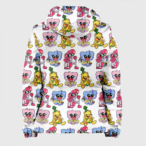 Женская куртка Poppy Playtime - Chapter 2 паттерн из персонажей / 3D-Белый – фото 2