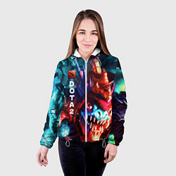 Куртка с капюшоном женская Dota 2 SLARK, цвет: 3D-белый — фото 2