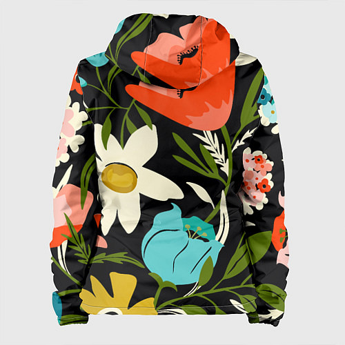 Женская куртка Яркие цветы на фоне тёмной летней ночи / 3D-Белый – фото 2