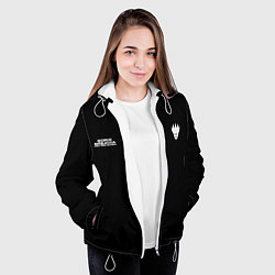 Куртка с капюшоном женская C логотипом Boris Brejcha, цвет: 3D-белый — фото 2