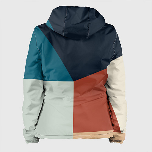 Женская куртка Абстракция из фигур / 3D-Черный – фото 2