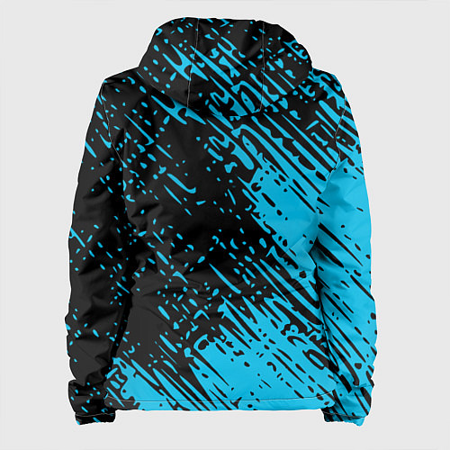 Женская куртка Napoli голубая textura / 3D-Белый – фото 2