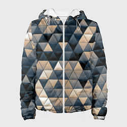 Куртка с капюшоном женская Кибернетическая стена, цвет: 3D-белый