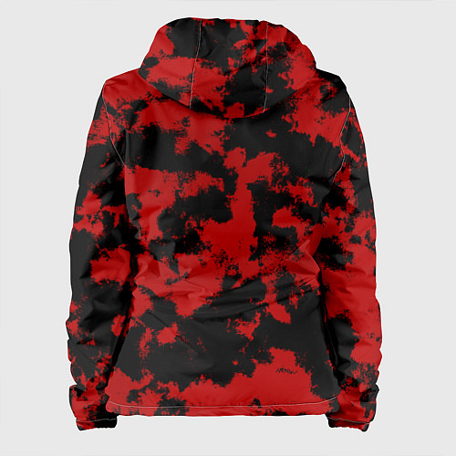 Женская куртка Черно-красная абстракция / 3D-Черный – фото 2