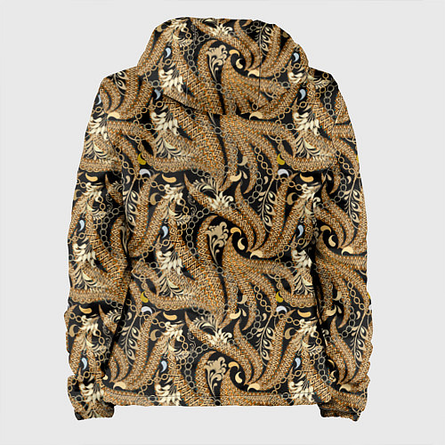 Женская куртка Узоры куриные лапки / 3D-Белый – фото 2