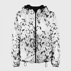 Женская куртка Пятнистый абстрактный узор в светло-серых тонах