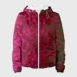 Женская куртка Мраморная красная текстура камня red marble