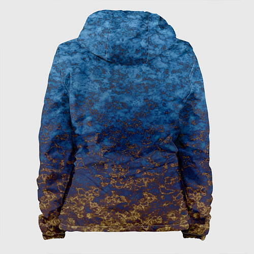 Женская куртка Marble texture blue brown color / 3D-Белый – фото 2
