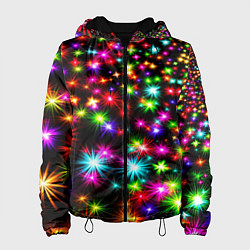Куртка с капюшоном женская COLORFUL COLOR STARFALL, цвет: 3D-черный