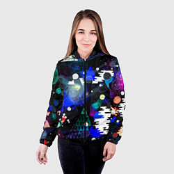 Куртка с капюшоном женская Avant-garde futuristic composition, цвет: 3D-черный — фото 2