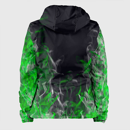 Женская куртка Pubg - зелёное пламя / 3D-Белый – фото 2