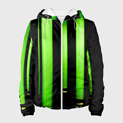 Женская куртка Абстрактные неоновые колбы с кислотой - Зелёный