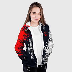 Куртка с капюшоном женская Five Finger Death Punch - краска, цвет: 3D-белый — фото 2