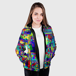 Куртка с капюшоном женская Vanguard fractal pattern, цвет: 3D-черный — фото 2
