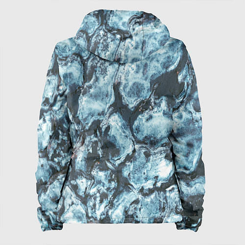 Женская куртка Холодная ледяная броня - Синий / 3D-Белый – фото 2