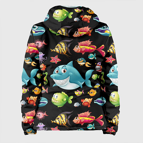 Женская куртка Прикольная акула и другие жители океана / 3D-Белый – фото 2