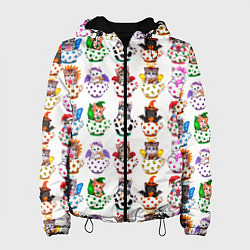 Куртка с капюшоном женская Kittens in a cup, цвет: 3D-черный