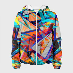 Женская куртка Яркий неоновый абстрактный узор