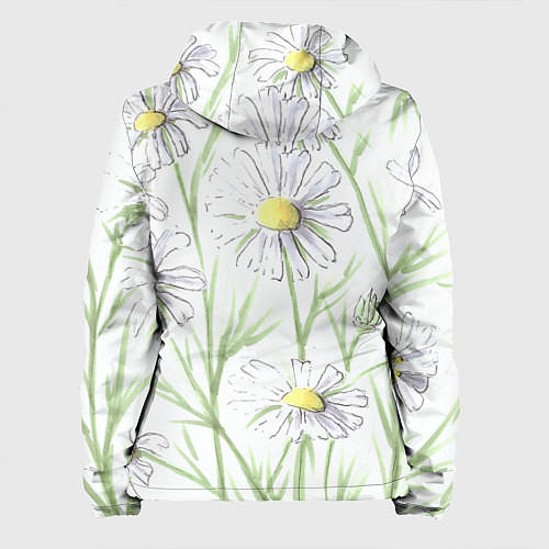 Женская куртка Скетч Ромашки / 3D-Белый – фото 2