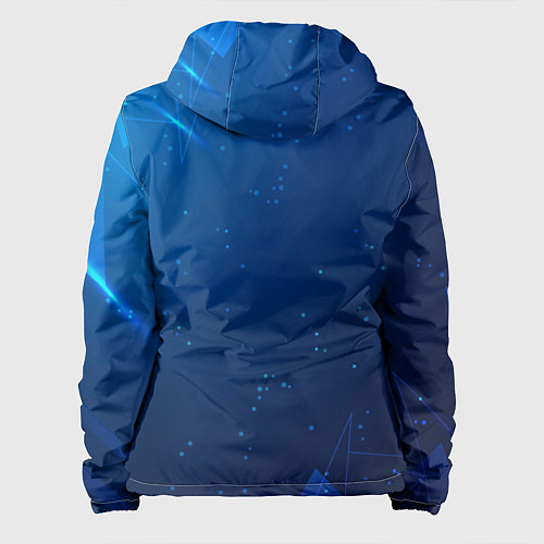 Женская куртка Сборная Уругвая синяя абстракция / 3D-Черный – фото 2