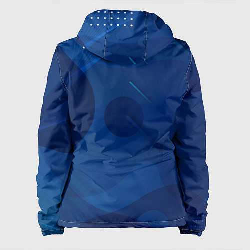Женская куртка Сборная Англии Синяя Абстракция / 3D-Белый – фото 2