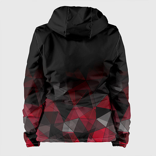 Женская куртка Черно-красный геометрический / 3D-Белый – фото 2