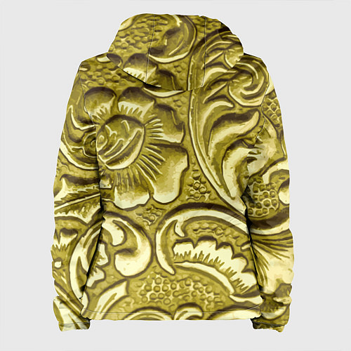 Женская куртка Золотой орнамент - чеканка / 3D-Белый – фото 2