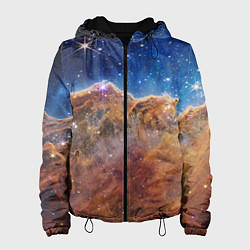 Куртка с капюшоном женская Туманность Киля, цвет: 3D-черный