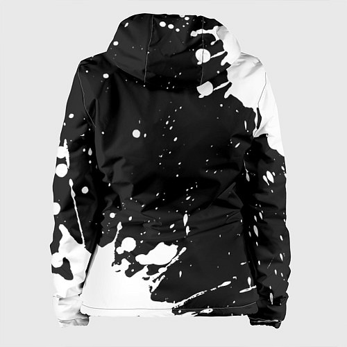 Женская куртка Thirty Seconds to Mars и рок символ на темном фоне / 3D-Черный – фото 2