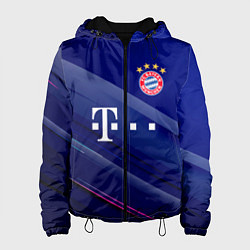 Куртка с капюшоном женская Bayern munchen Абстракция, цвет: 3D-черный