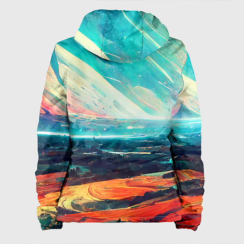 Женская куртка Космический ландшафт / 3D-Черный – фото 2