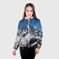 Куртка с капюшоном женская Канченджанга, Гималаи, 8 586 м, цвет: 3D-белый — фото 2