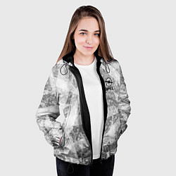 Куртка с капюшоном женская Opel - sport, цвет: 3D-черный — фото 2