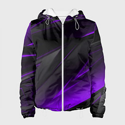 Женская куртка Черно-фиолетовая геометрическая абстракция