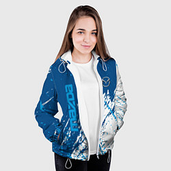 Куртка с капюшоном женская Mazda - краска, цвет: 3D-белый — фото 2