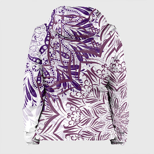 Женская куртка Фиолетовые мандалы / 3D-Черный – фото 2