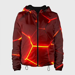 Женская куртка Красные неоновые геометрические плиты