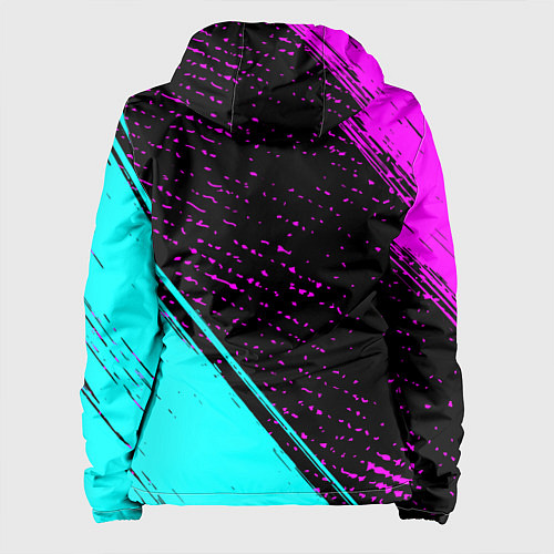 Женская куртка Варвара и неоновый герб России: символ и надпись в / 3D-Черный – фото 2