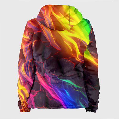 Женская куртка Neon rainbow lava / 3D-Белый – фото 2