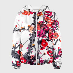 Женская куртка Живописная ветка сакуры