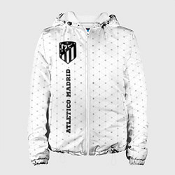 Куртка с капюшоном женская Atletico Madrid sport на светлом фоне: по-вертикал, цвет: 3D-белый