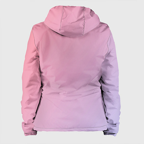 Женская куртка Градиент - розовая пастель / 3D-Белый – фото 2