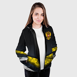 Куртка с капюшоном женская Золотой герб black gold, цвет: 3D-черный — фото 2