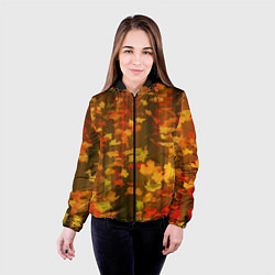 Куртка с капюшоном женская Осеннее золото, цвет: 3D-черный — фото 2